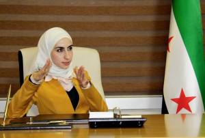 Noura Al-Ameer, responsable du dossier des droits humains et vice présidente de la coalition nationale syrienne.